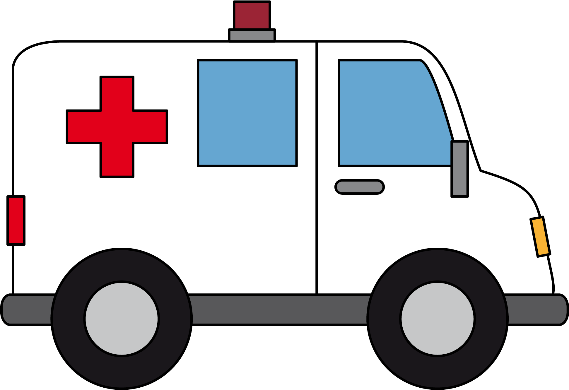 Clipart Of Hospital, - Ambulance Clipart (2103x1588)