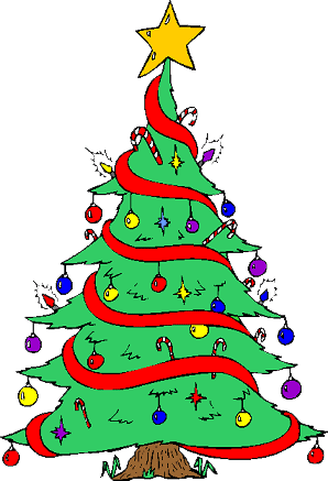 He Puts Little Presents And Sweets In The Stockings - Dibujos De Arboles De Navidad Pintados (298x437)