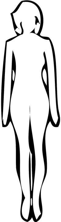Human Figure Outline 3, Buy Clip Art - Outline Of Woman Png (360x720)