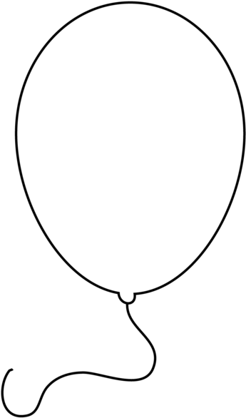 Balloons Clipart Black And White - Circle (353x600)