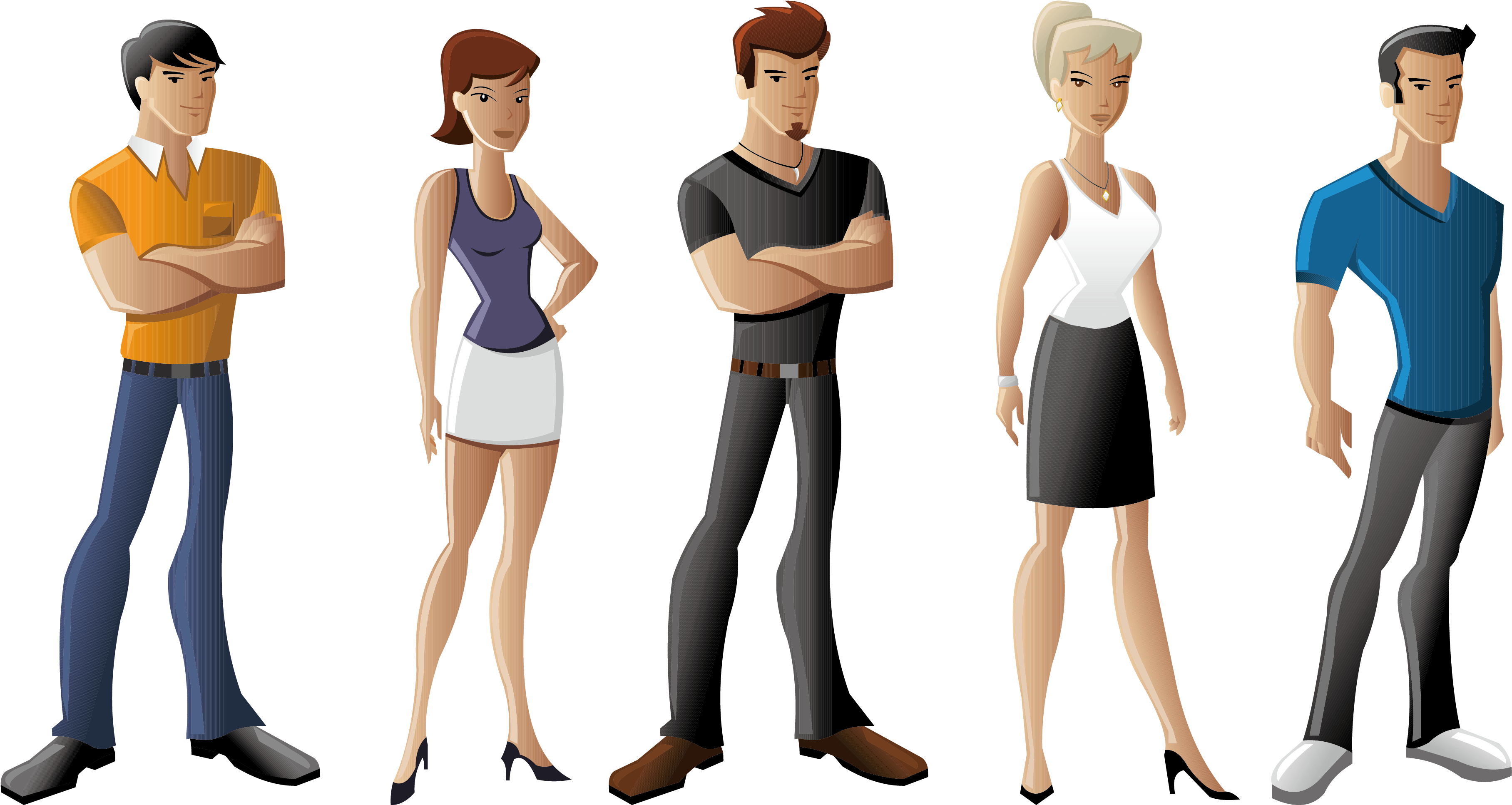 Everyday People Cartoons Drawing Clip Art - Dibujos De La Adultez (3704x2022)