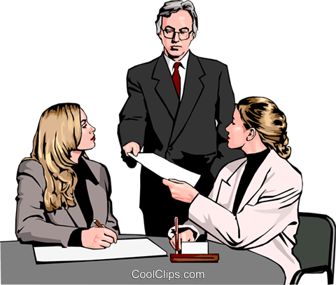 Man Handing Document To Women At Desk Royalty Free - Pessoa Entregando Documento Png (480x406)