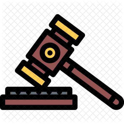 Judge, Hammer, Law, Crime, Court, Police Icon - Court (512x512)