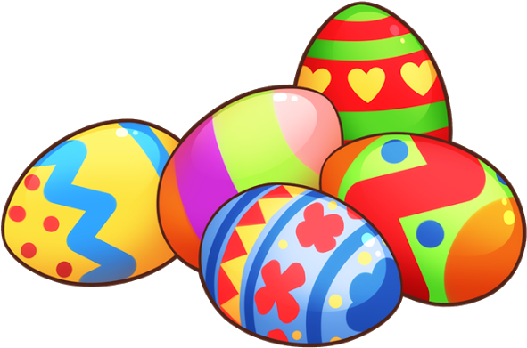 Eggs Easter Clipart - Easter Eggs Png (640x437)