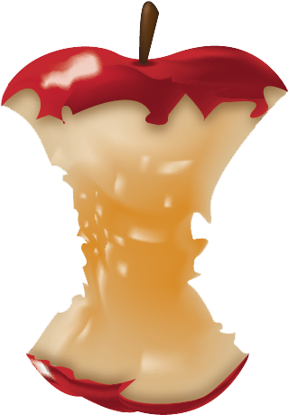 Grant Mesh Apple Core By Narxinba222 On Deviantart - Apple Core Transparent Clipart (485x556)