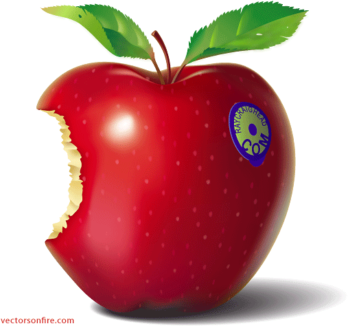 Pin Eaten Apple Clipart - Apple With A Bite Taken Out (531x503)
