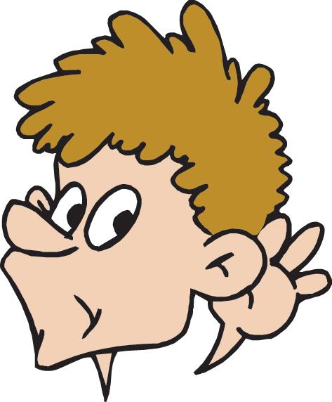 Student Listening Clip Art - Clipart Listening (473x572)