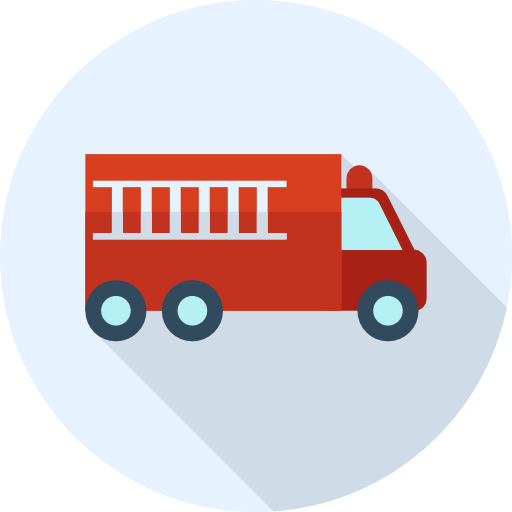 Fire Truck Free Icon - Доставка Png (512x512)