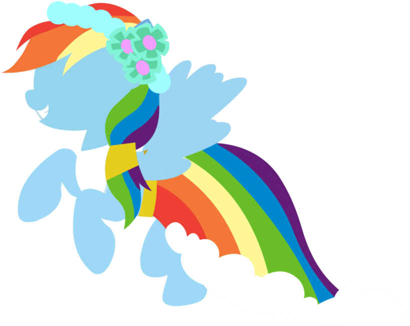 Rainbow Dash Wedding Dress By Rainbow123451101 - Illustration (979x816)
