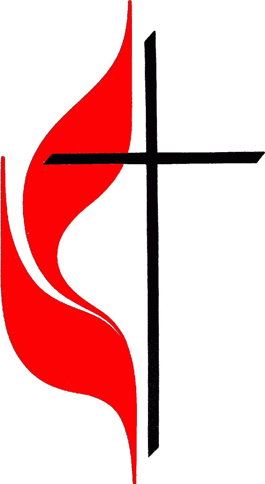 Cross And Flame United Methodist Church Clipart - United Methodist Church Logo (889x1600)