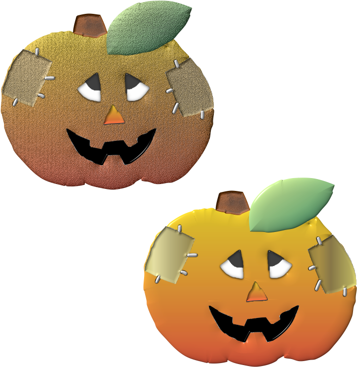 Cute Halloween Patched Up Pumpkins, Clip Art Printable - Jack-o'-lantern (800x800)