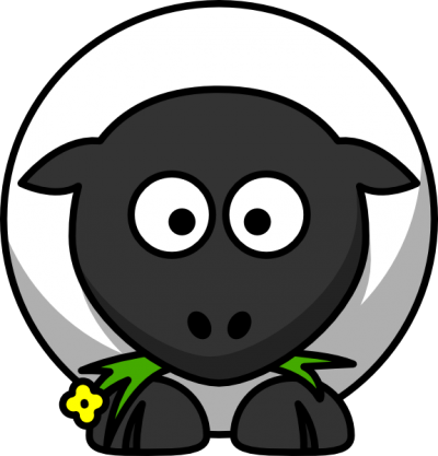 Cartoon Sheep Clip Art At Clker Com Vector Clip Art - Cartoon Sheep Clip Art (400x417)