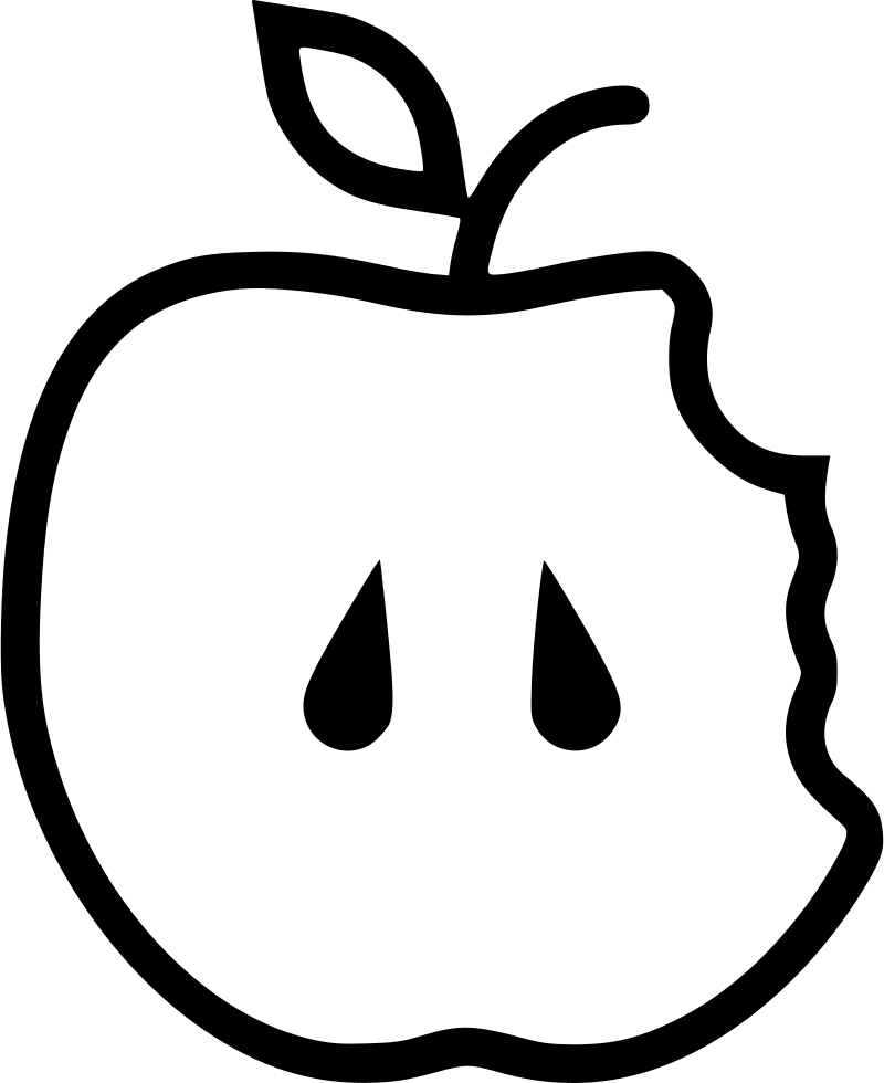 Bitten Apple Comments - Eaten Apple Outline (800x980)