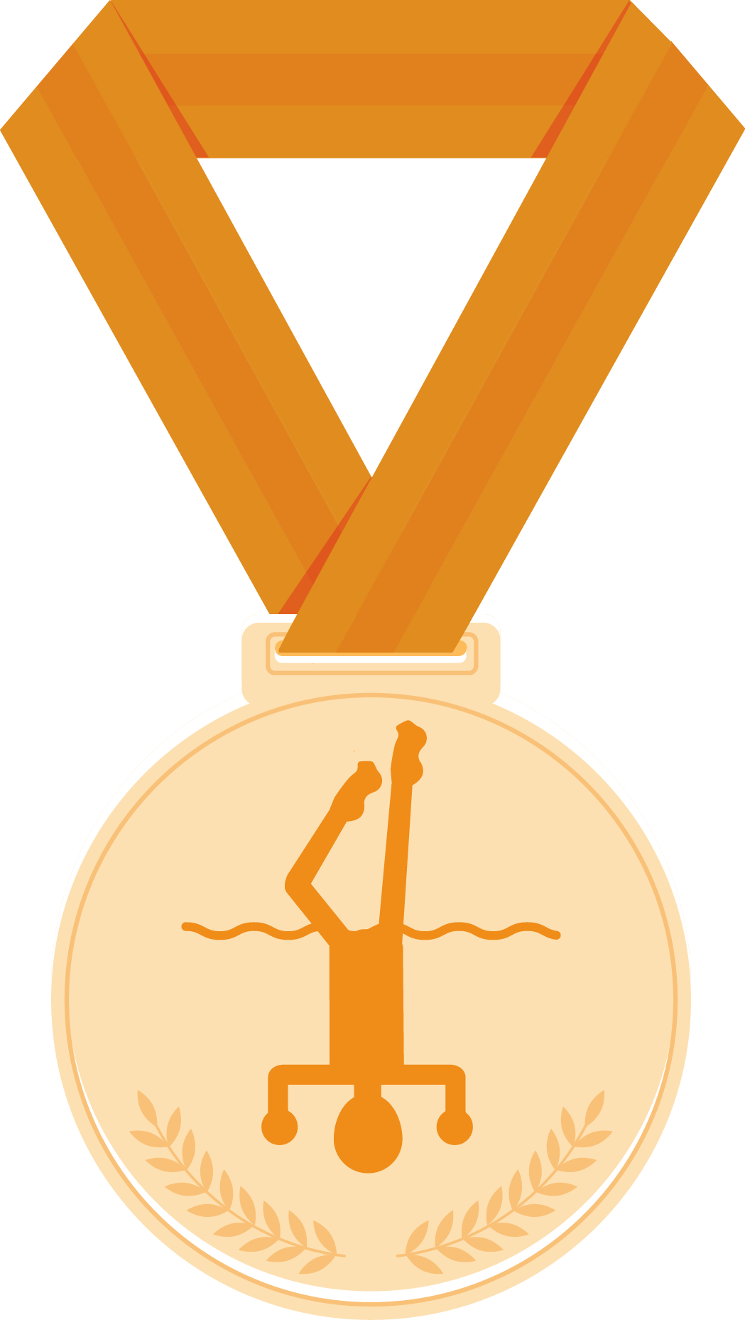 Medal Clipart Olympic Swimmer - The Mechanic (1049x1857)