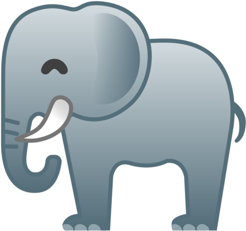 Google - Elephant Emoji Png (1000x1000)