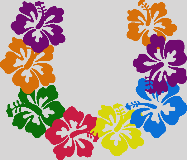 Hawaiian Clip Art Lei Lei Clip Art - Hibiscus Clip Art (600x513)