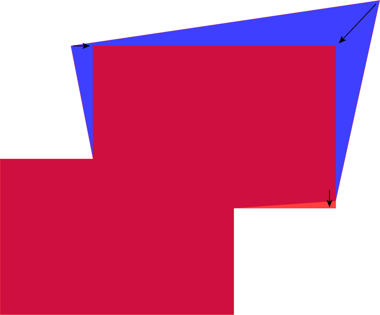 Warp/transform/distort The Blue Area Into Red Area - Warp/transform/distort The Blue Area Into Red Area (1518x1258)