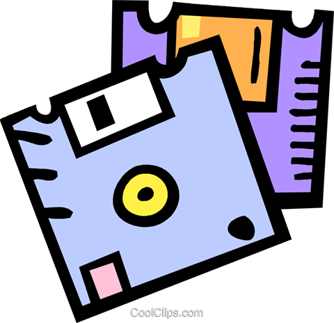 5 Inch Diskettes Royalty Free Vector Clip Art Illustration - Computer Data Storage (480x464)
