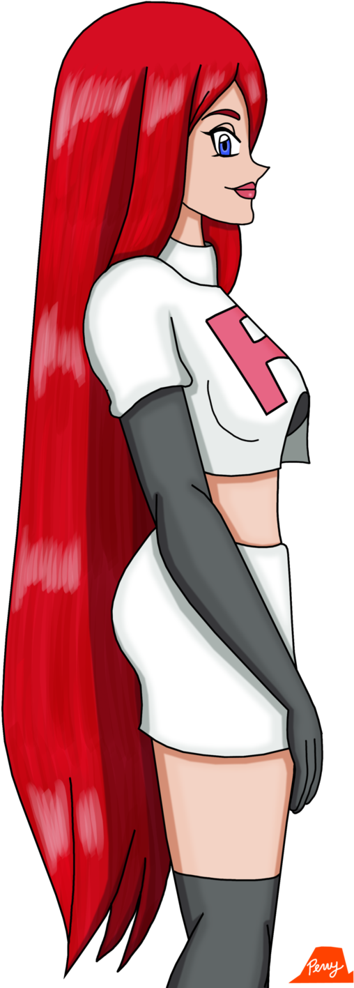 Giovanni Team Rocket Blue Download - Pokemon Jessie Hair Down (560x1425)
