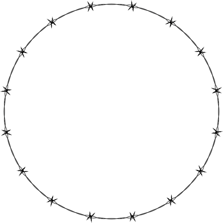 Barb Wire Clipart Circle - Barbed Wire Circle Png (770x770)