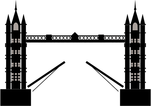 Tower Bridge Clipart Drawing - London Tower Bridge Png (500x351)