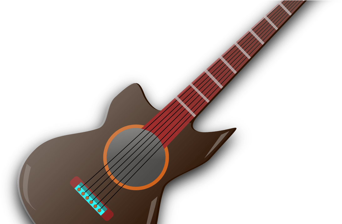 Clipart Wooden Guitar - Guitar (1200x715)