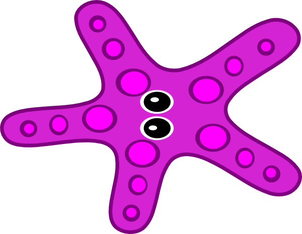 Purple Starfish Clipart - Clip Art (600x465)