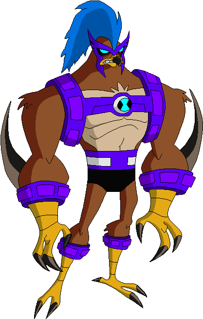 Marshall As Kickin Hawk By Tashahemlock - Ben 10: Omniverse (427x659)