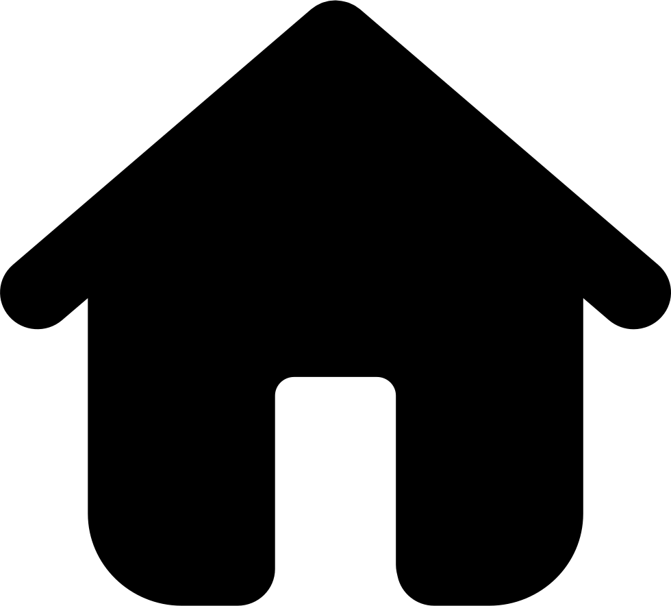 Home Black Building Symbol Comments - Home Tab Bar Icon (980x884)