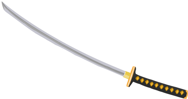 Drawn Katana Transparent Background - Samurai Sword No Background (640x337)