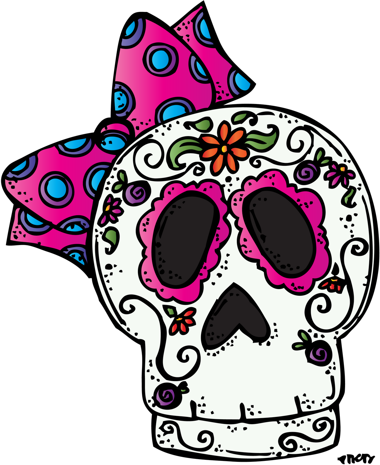 Drawn Sleleton Dia De Los Muertos - Melonheadz Day Of The Dead (1323x1600)