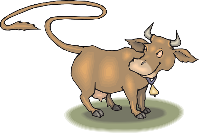 Eyes, Cartoon, Cow, Bell, Animal, Tail, Evil - Cola De La Vaca (640x431)