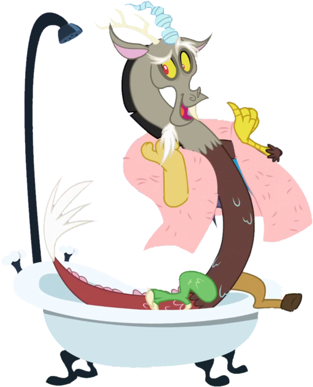 Mlp Discord Is Taking A Bath By Rudolphvongrobel - My Little Pony: Friendship Is Magic (911x877)
