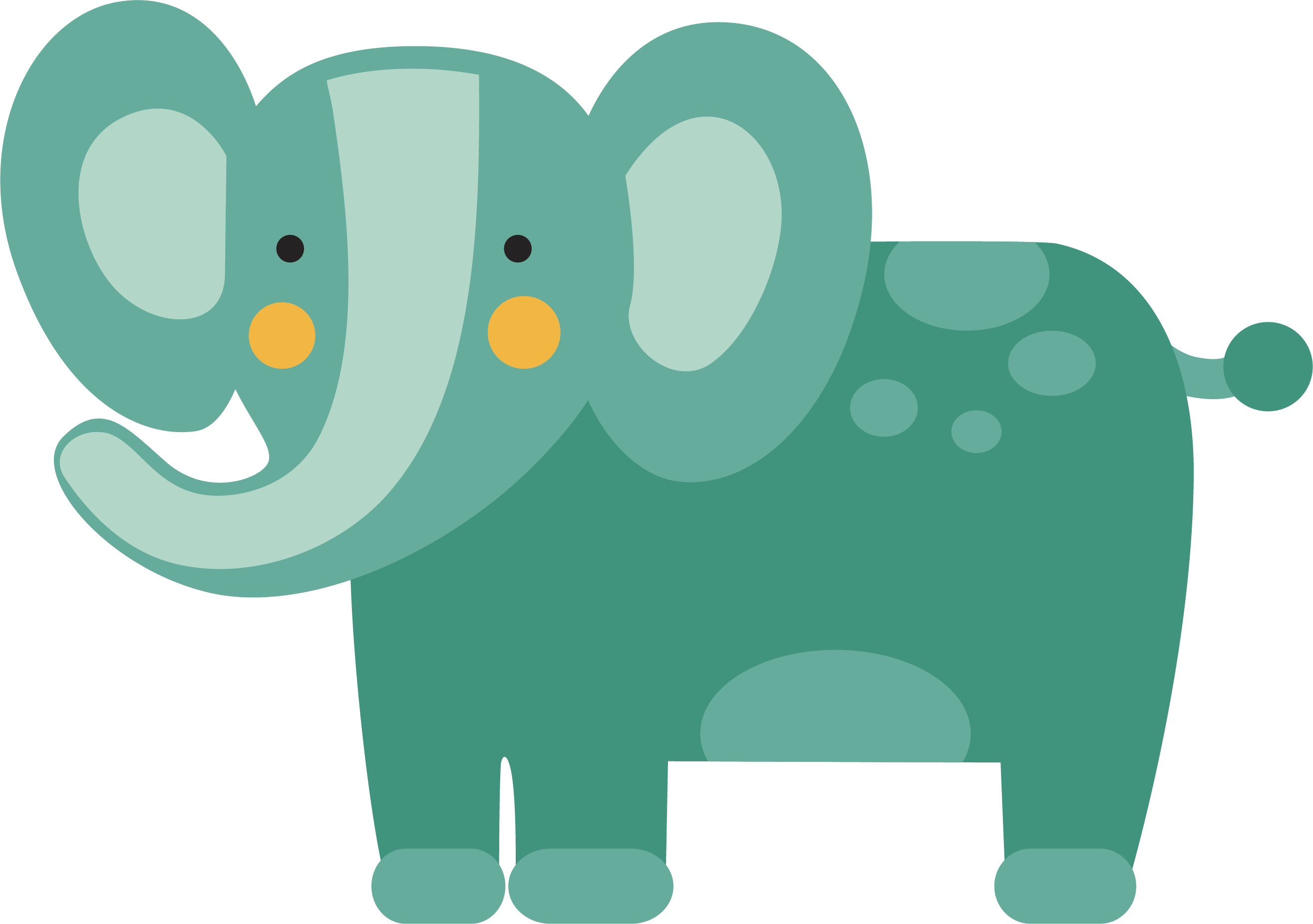 Indian Elephant Illustration - Elephants (2630x1852)
