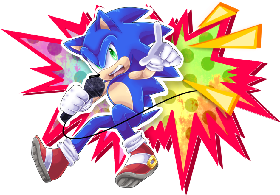Sonic Sings By Sigmaalphathree - Digital Art (1024x683)