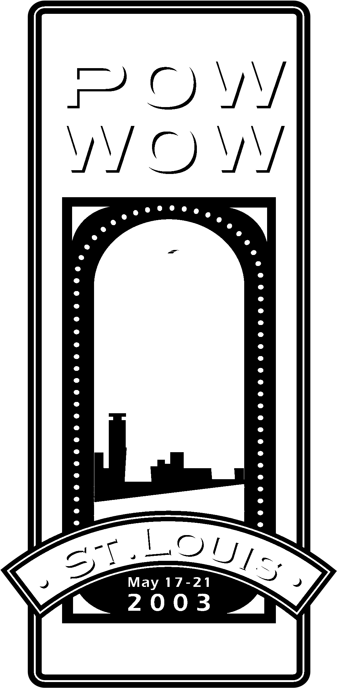 International Pow Wow St Louis Logo Black And White - Illustration (2400x2400)