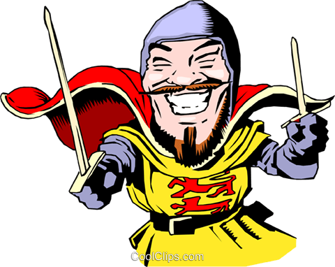 Cartoon Knights Royalty Free Vector Clip Art Illustration - Seljuk Sultanate (480x382)