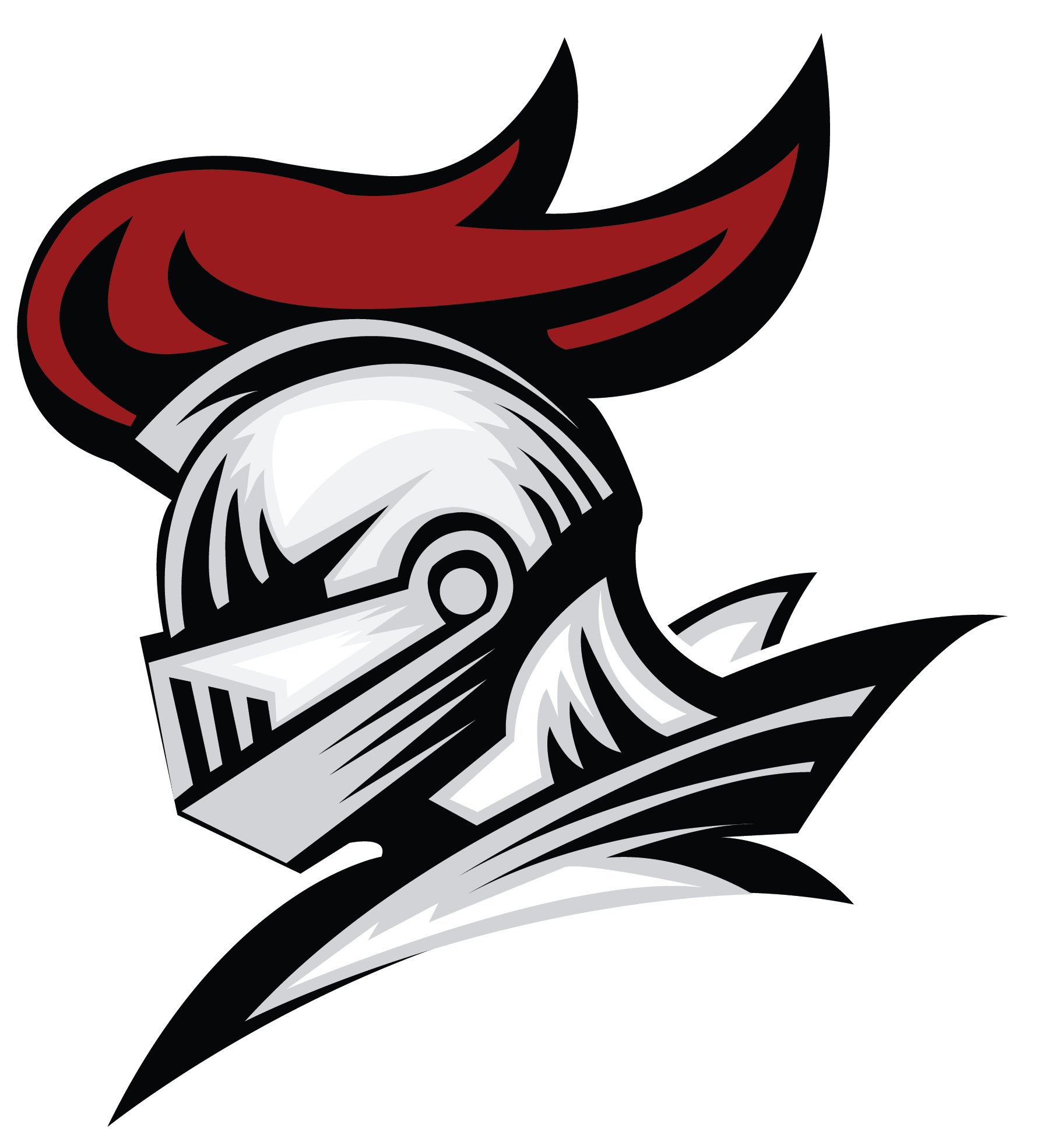 Lacamas Knights Rugby - Knight Helmet Vinyl Wall Art Decal Sticker, Black, (1779x1968)