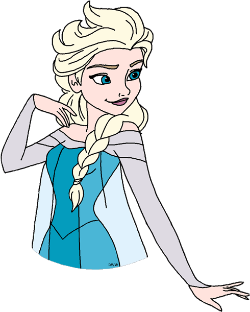 Animated Frozen Cliparts - Princess Elsa Black And White Clipart (500x640)