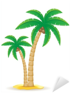 Vinilo Pixerstick Palmera Tropical Ilustración Vectorial - Clip Art Palm Tree (400x400)