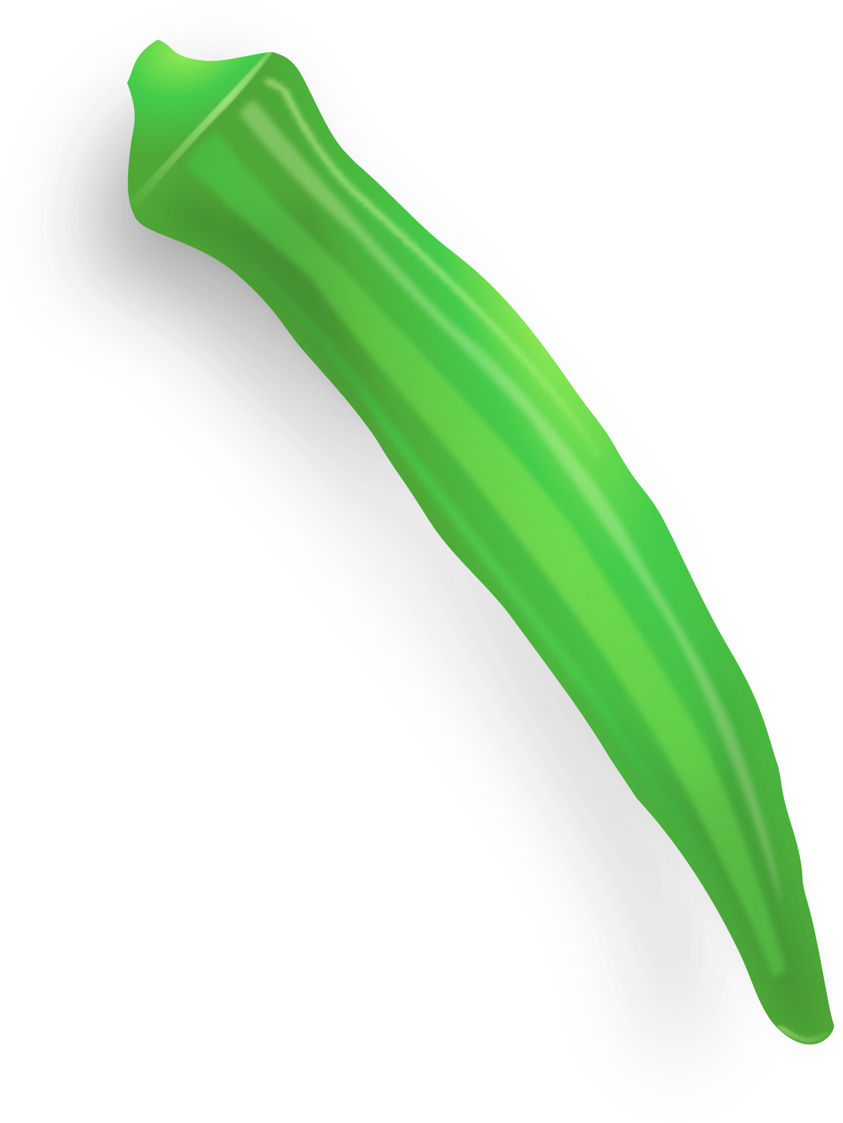 Okra Clipart Transparent - Okra Clipart Png (1781x2400)