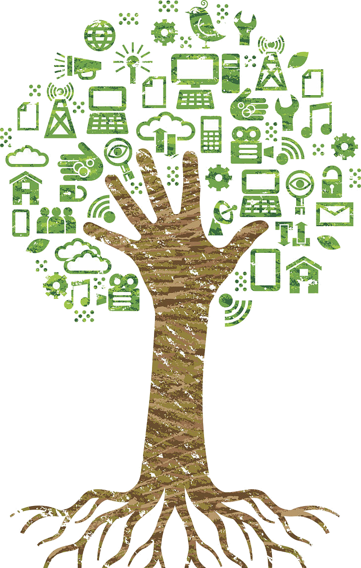 Ilustración Creativa De Material Palmera Png - Tree Design Company Png (729x1146)