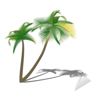 Vinilo Pixerstick Palmeras Aisladas Con Sombra - Shade (400x400)