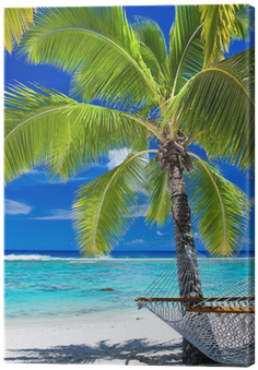 Tableau Sur Toile Hamac Vide Sous Le Palmier Sur La - Poster: Valigursky's Empty Hammock Under Palm Tree (400x400)