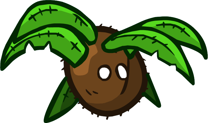 Coconut Leaves Helmet - Cartoon (694x411)