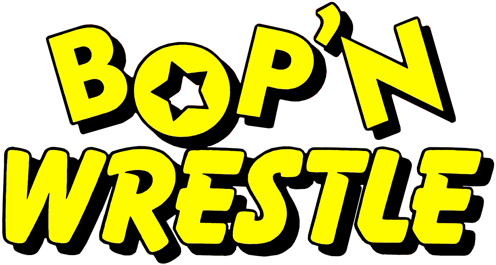 Bop'n Wrestle Logo - Purple Blob (496x265)