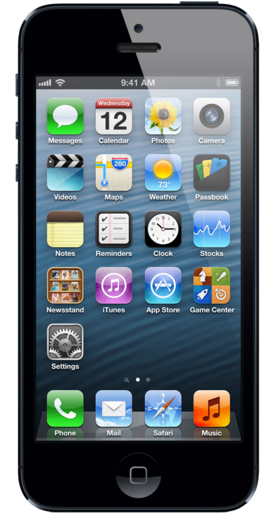 1503496384iphone Png Mobile Clipart Iphone - Iphone 5 Front Screen (1024x1024)