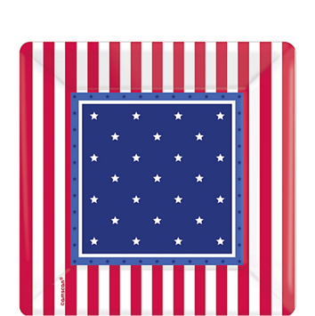 American Classic Square Dessert Plates, 7'' - American Classic Square Dessert Plates Party Accessory (353x480)