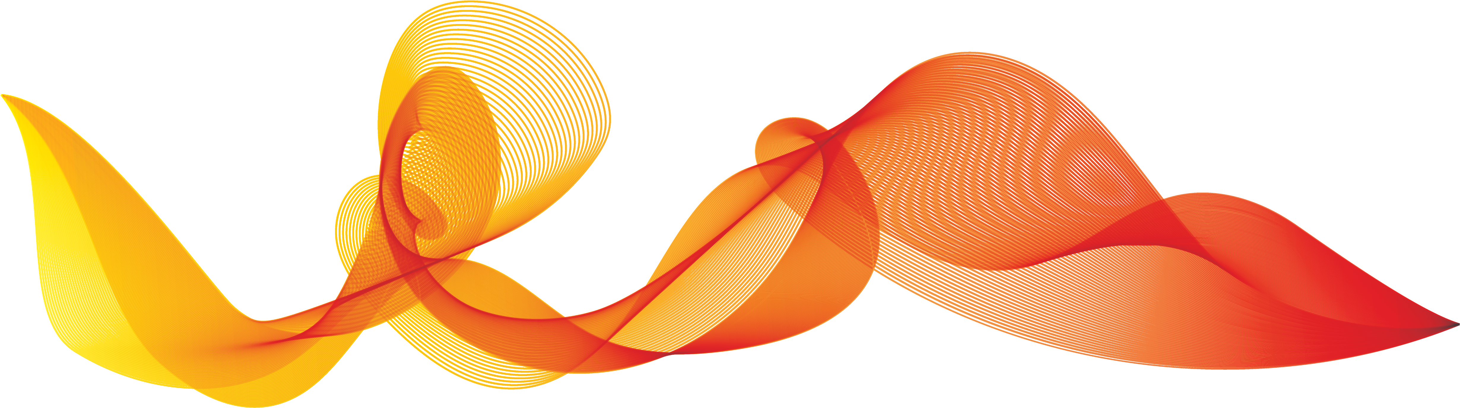 Summer Colors Wave Png - Orange Wave Vector Png (5000x2542)
