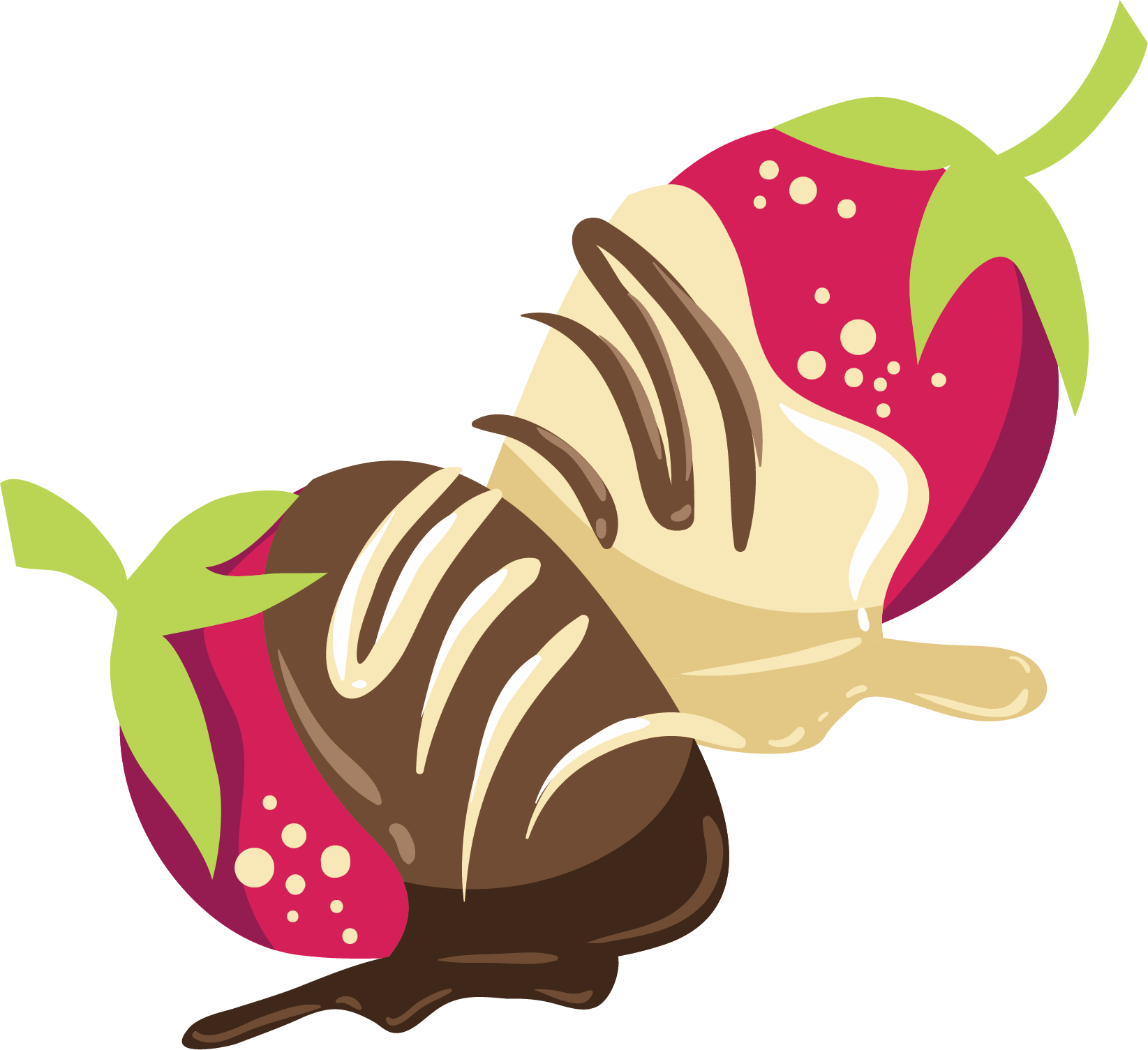 Fruit Chocolate Strawberry Illustration - Клубника В Шоколаде Вектор (1645x1505)